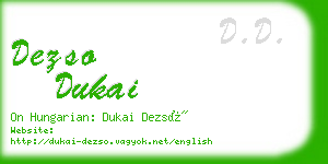 dezso dukai business card